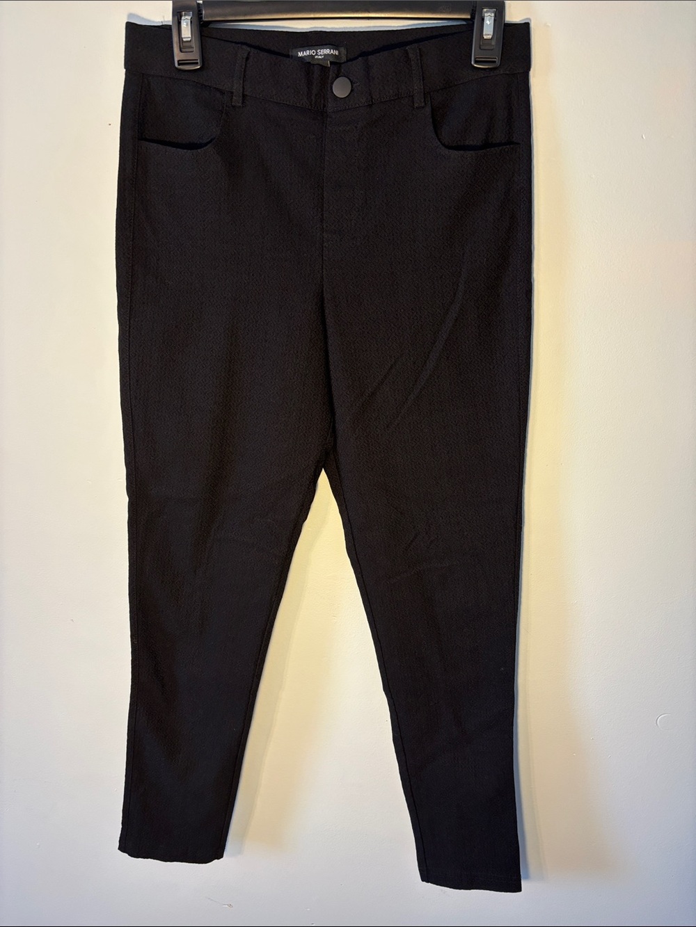 Mario Serrani Black Slim Chino Pants
